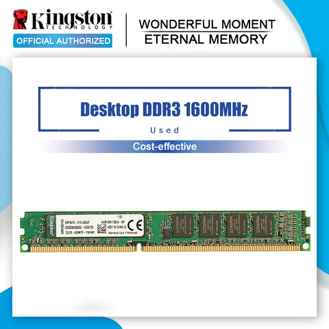 Used Kingston Original RAM memory ddr3 4GB PC3-12800 DDR 3 1600MHZ CL11 for desktop ► Photo 1/5