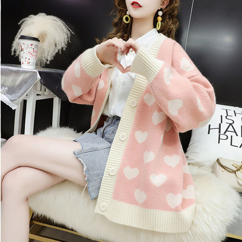 2022 Spring Knitted Cardigan Sweater With Button Casual Long Sleeve Open Stitch Cardigans Outwear Warm Knitwear Coats Women ► Photo 1/6