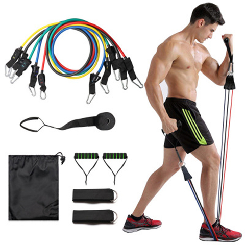 11pcs resistance bands pull up resistance band set 11 piece set pull rope fitness equipment kit fit equip training exercise yoga ► Photo 1/6