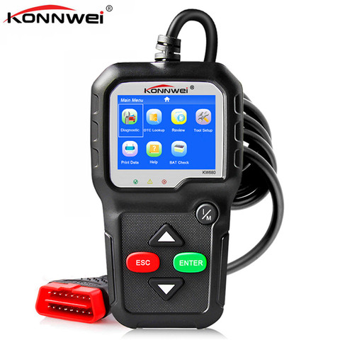 OBD2 Scanner OBD 2 Car Diagnostic Auto Diagnostic Tool KONNWEI KW680S Russian Language Car Scanner Tools Diagnostic Scanner ► Photo 1/6