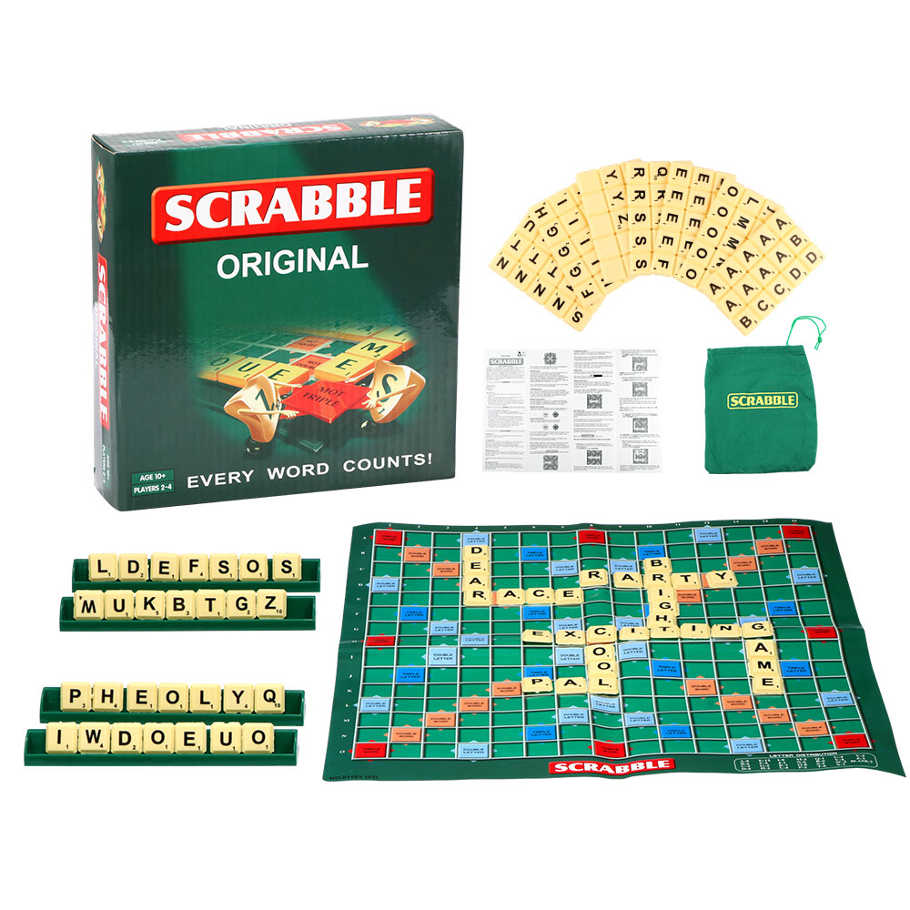 Original Scrabble Board Game Family Kids Adults Educational Toys Puzzle Game JiangGuiFei Children Board Game