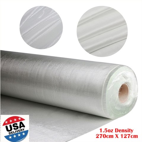 White Fiberglass Cloth Woven Roving Cloth Glass Fiber Mesh Plain Weave Reinforcement Fabric Tool DIY Material Supplies Fireproof ► Photo 1/5