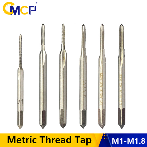 1pc HSS 6542 Metric Thread Tap M1 M1.2 M1.4 M1.6 M1.7 M1.8 Mini Tap Drill Bit Straight Flute Machine Screw Tap ► Photo 1/6