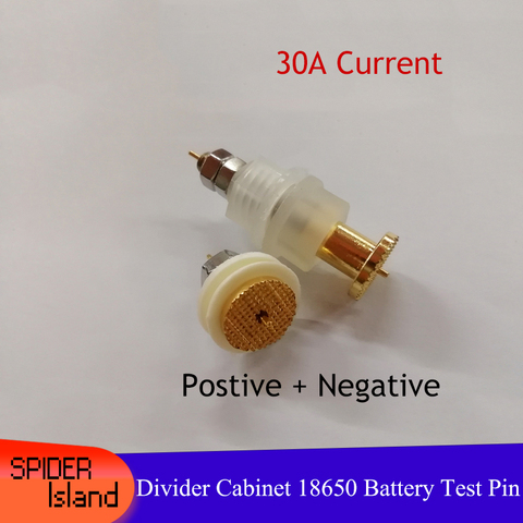 1pairs 18650 Gold-plated Copper Four-Wire Battery Probe Thimble Test stand Lithium Tool Testing Charging Pin Polymer Test ► Photo 1/2