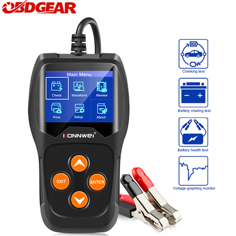 KONNWEI KW600 Car Battery Tester 12V Analyzer 100 to 2000CCA Test Battery Health/Faults 12V Digital Color Screen Auto Diagnostic ► Photo 1/6