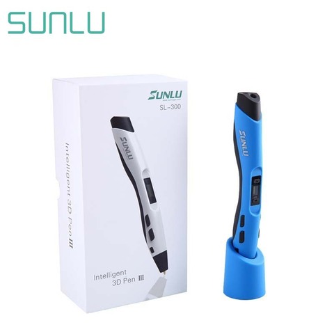 SUNLU 3D Pen SL300 Intelligent 3D Printing Pen LCD Screen Painting PLA/ABS Filament Creative Tool Blue color 3d pen ► Photo 1/6