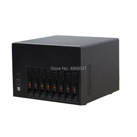 2022 new home storage hot-swap NAS Server chassis IPFS 8 bays case 250W 300W psu support mini-itx motherboard and GPU card ► Photo 1/6