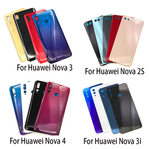 Replacement Glass Battery Back Cover Case For Huawei Nova 4 3 3i 2 2S ► Photo 1/2