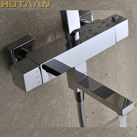 Free Shipping Wall Mounted Two Handle Thermostatic Shower faucet Thermostatic mixer , Shower Taps Chrome Finish,YT-5310 ► Photo 1/4