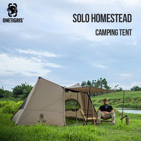 OneTigris SOLO HOMESTEAD CAMPING TENT Single Shelter With Tent Poles for Bushcrafters & Survivalists Hunting Hiking ► Photo 1/6