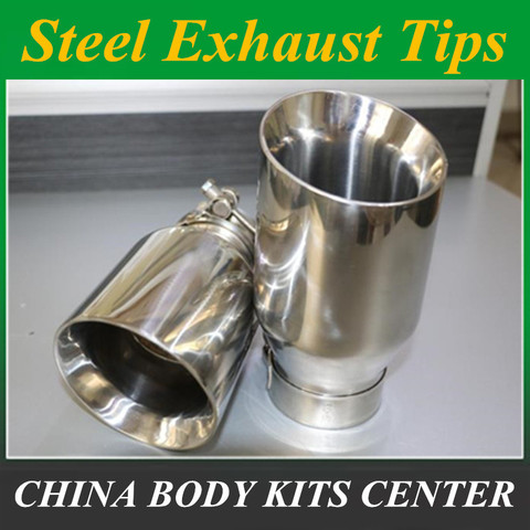Free Shipping: Newest Style   stainless steel universal exhaust system end pipe+car exhaust tip 1 piece ► Photo 1/6