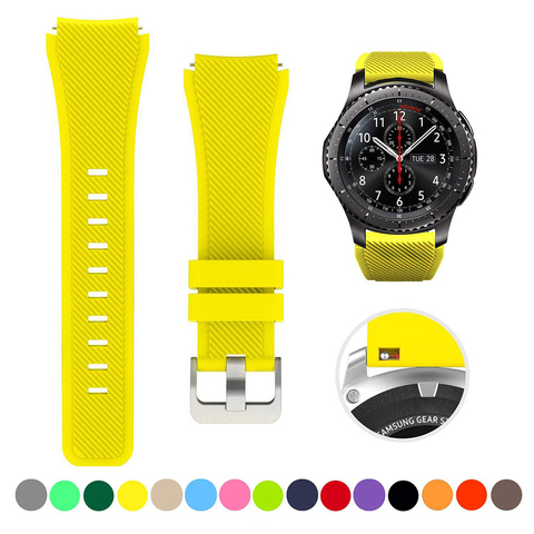 22mm Silicone Band for Samsung Galaxy Watch 46mm 42mm Sports Strap for Samsung Gear S3 Frontier/Classic active 2 Huawei Watch 2 ► Photo 1/6