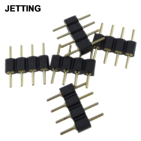 10pcs/lot LED 4pin RGB connector 4 pins needle male type double 4pin DIY small part For LED SMD RGB 5050 3528 Strip ► Photo 1/4