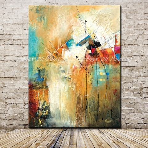 Arthyx Art Pictures Hand Painted Abstract Canvas Oil Paintings Modern Posters Wall Painting For Living Room Home Decoration Gift ► Photo 1/6