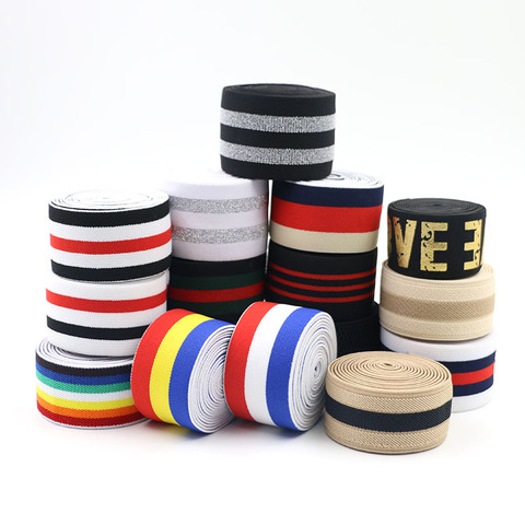 Elastic Bands 2.5-5cm Elastic Ribbon Waistband Latex Webbing Band Bags Trousers Cloth DIY Sewing Accessories Rubber Band 1meter ► Photo 1/6
