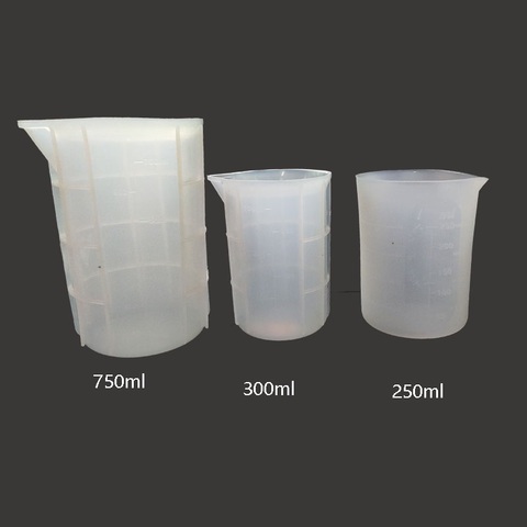 100/250/300/750ml Disposable Silicone Measuring Cup Glue Measuring Tools Scale Jewelry Resin Molds for Jewelry Making Tool ► Photo 1/6