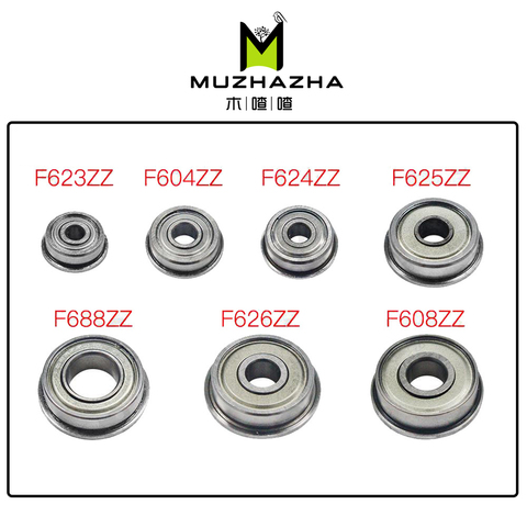 50pcs/lot 3D Printers Parts Ball Bearings Deep Groove Pulley Wheel F604ZZ F623ZZ F624ZZ F625ZZ F626ZZ F608ZZ F688ZZ Flange ► Photo 1/5