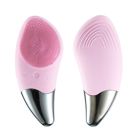 Ultrasonic Electric Silicone Face Cleansing Instrument Wash Brush Pore Cleaning Facial Vibration Massage Relaxation Tool ► Photo 1/6