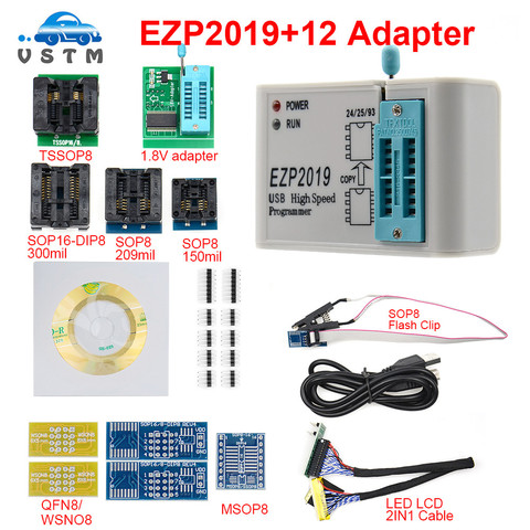 Factory Price! EZP2022 High-speed USB SPI Programmer Support24 25 93 EEPROM 25 Flash BIOS Chip+12 sockets Best quality ► Photo 1/6