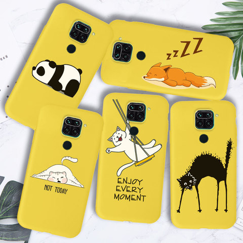 Cat Panda TPU Case For Xiaomi Redmi Note 9 9S 9 Pro 9A 9C 8 8A Note 8T Redmi 10X K30 K20 Mi 9T Pro Case Cover Silicone Yellow ► Photo 1/6