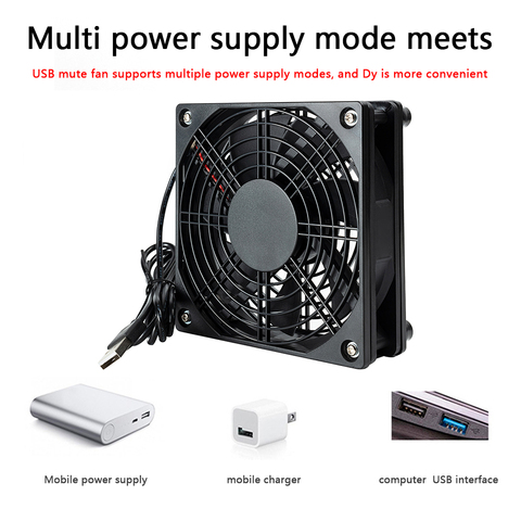 5V USB TV Box Computer Case Chassis Cooling Fan Wireless Router Set-top Box Radiator Cooler Computer DIY Repair Parts ► Photo 1/6