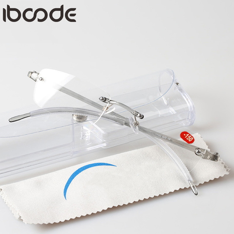 iboode Rimless Finished Myopia Glasses Women Men TR90 Short Sight Nearsighted Eyewear Optical Resin Lens Eyeglasses -1.0 To -4.0 ► Photo 1/6