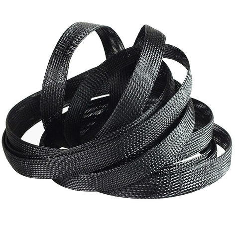 3-100mm Black Mesh Cable Sleeves Wire Protecting Nylon Tight PET Expandable Insulation Sheathing Braided Sleeves 1/5/50/100/200M ► Photo 1/6