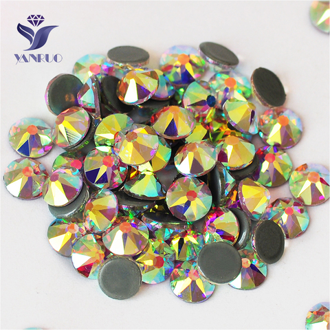 YANRUO 2088HF All Sizes AB Flatback Iron On Hotfix Crystal Strass Glass Hot Fix Rhinestones For Clothes Decoration ► Photo 1/6