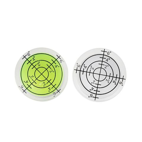 2pcs 32*12mm Round Bubble Level White Green Bullseye Spirit Level Measuring Tool L69A ► Photo 1/5
