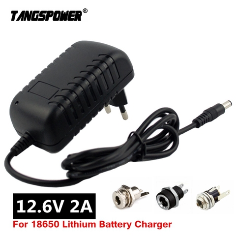 12.6V 2A 18650 Lithium Battery Charger For 12V 3Series Li-ion Battery Polymer Smart Charger 18650 Battery Pack 5.5mm x 2.1mm DC ► Photo 1/6