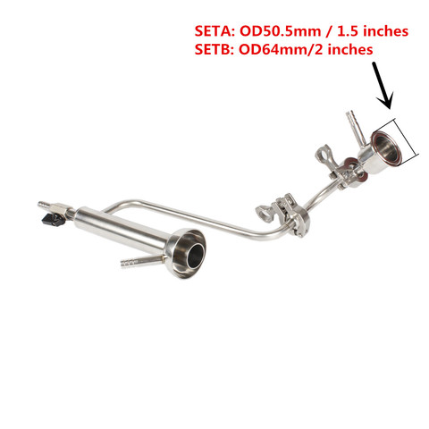 Continuous measurement alcohol stainless steel 304 Tri clamp OD50,5 mm Parrot Connection for Distiller. ► Photo 1/2