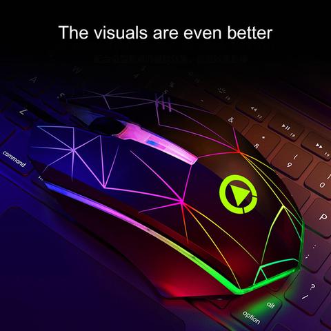 G6 1200 DPI Ergonomic Optical Mouse Colourful Light Wired Backlight Gaming Mouse for Laptop Computer ► Photo 1/6