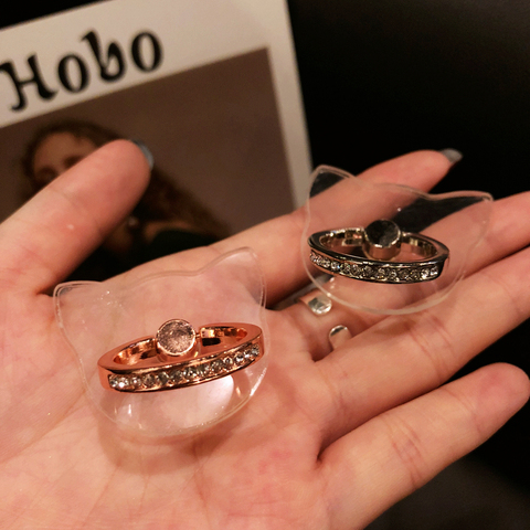 Transparent Mobile Phone holder Ring Universal Cat Bear Star support Finger Ring Holder Stand celular for iPhone ► Photo 1/6