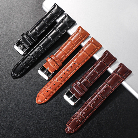 Genuine Leather Watchbands 18/20/22/mm Watch Accessories High Quality Leather Watch Belt Strap Watch Bands ► Photo 1/1