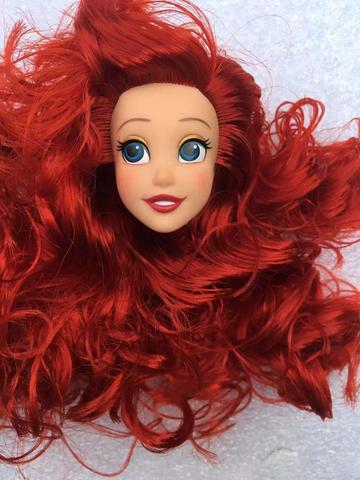 Original Doll Heads Mermaid Princess Doll Head Doll Accessories Rare Collection Doll Parts Billie Green Soft Hair Head Girl Gift ► Photo 1/6