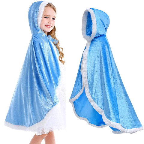 Princess Cloak with Hood Girls Cape Kid Toddler Costume Dress up for Halloween Christmas Carnival Cospaly ► Photo 1/1