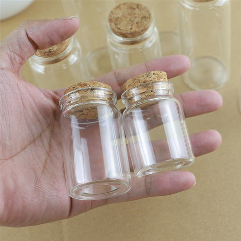 12pcs/Lot 30ml DIY Mini Wishing Glass Bottles Cork Crafts 37mm Tiny Empty  Jars Cork Stopper Transparent Souvenir Container ► Photo 1/6