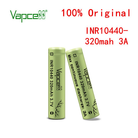 Vapcell original INR 10440 320 mah 3A max continuous HKJ test discharge rechargeable battery cell for flashlight Free shipping ► Photo 1/6