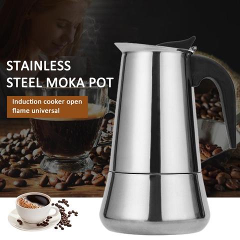 3/6 cup Black Moka coffee maker espresso induction coffee machine moka pot  - AliExpress