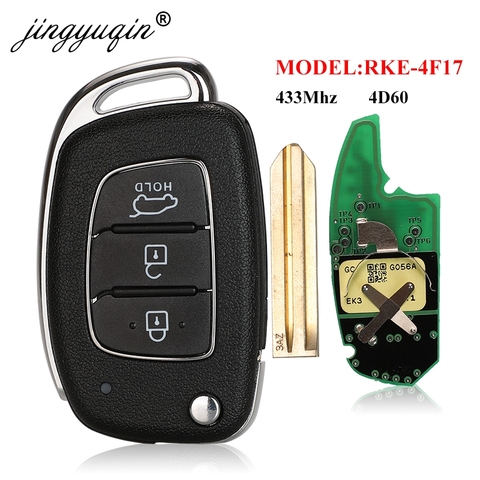 jingyuqin Genuine Parts Folding Remote Key 3 Button 433Mhz 4D60 For Hyundai New IX25 Santafe RKE-4F17 Original Factory Keys FOB ► Photo 1/5