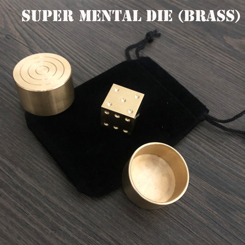 Super Mental Die (Brass) Magic Tricks Magician Close Up IllusionsGimmick Prop Metalism Classic Toys Dice Number Prediction Magia ► Photo 1/4