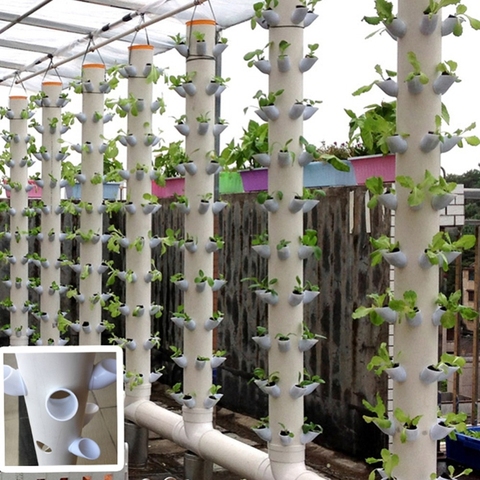 10pcs DIY Hydroponic Colonization Cups Flower Container Plant Grow Pot Cup Hydroponics Vertical Tower Plant Pots Accessories ► Photo 1/6