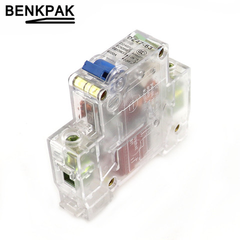 DZ47-63 1P DC 6A 10A 16A 20A 25A 32A 40A 50A 63A transparent DC250V Mini Circuit breaker ► Photo 1/6