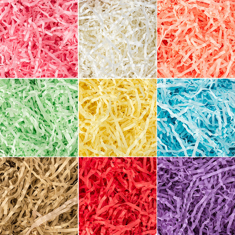 50g/100g/500g Colorful Shredded Paper Gift Box Filler Wedding Birthday Party Decoration Crinkle Cut Packaging Gift Shred Paper ► Photo 1/6