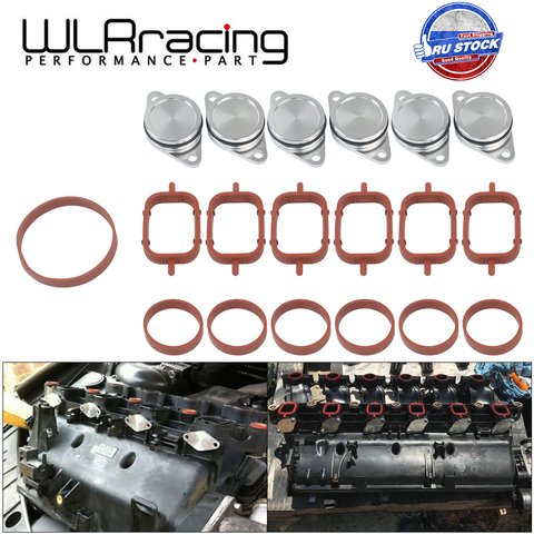 WLR - 6 x 33mm Diesel Swirl Flap Blanks Replacement Bungs with Intake Manifold Gasket for BMW 320d 330d 520d 525d 530d 730d ► Photo 1/6