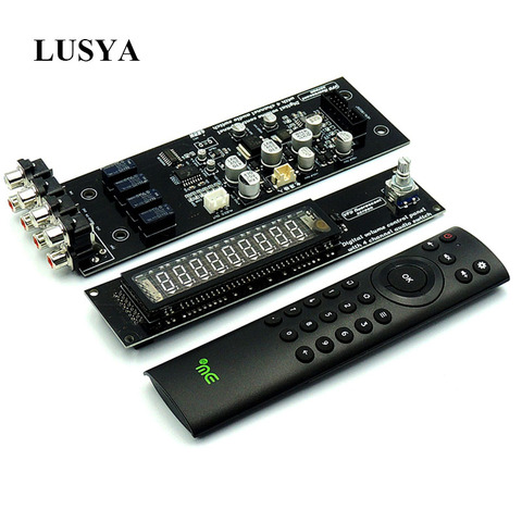 Lusya HIFI preamp board with VFD display volume controller 4-way audio source switching board T1326 ► Photo 1/6