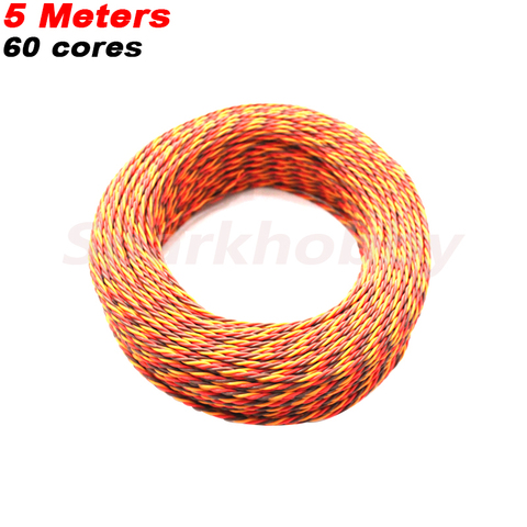 5 Meters 22AWG 60 Core 3P Twist Servo Extension Cable Brown Red Orange JR Futaba Twisted Wire Lead For RC Airplane Accessories ► Photo 1/6