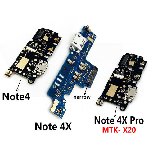New Microphone Module+USB Charging Port Board Flex Cable Connector Parts For Xiaomi Redmi Note 4 4X 4XPro Global Replacement ► Photo 1/6