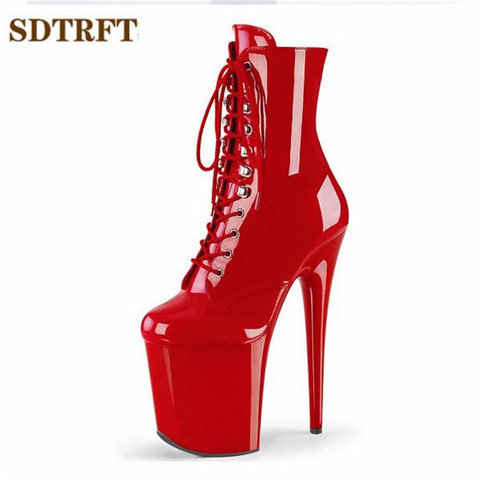 SDTRFT Stilettos 23cm Thin High-Heeled Ankle boots Platforms shoes Woman Crossdresser Botas Mujer Party Cosplay Halloween pumps ► Photo 1/6