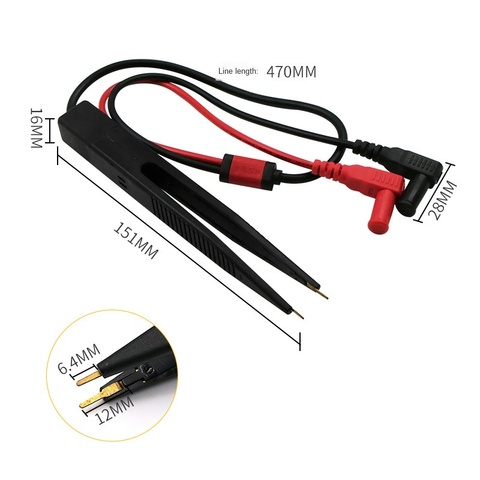 1PCS SMD Test Leads Chip Component LCR Testing Tool Multimeter Tester Clip Meter Pen Lead Probe Tweezers Capacitor Resistance ► Photo 1/4